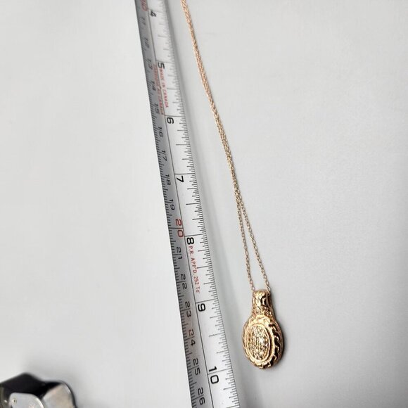 Chuck Clemency 925 Sterling Silver Champagne Diamond Pendant Rose Gold Plated - Picture 14 of 14